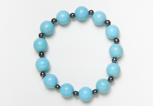 Turquoise & Black Magnetic Stretch Bracelet