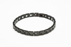 Thin Black Stainless Steel Magnetic Bracelet