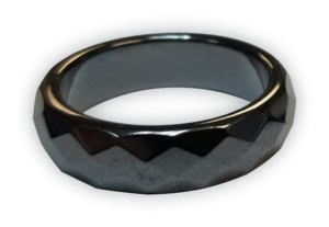 Black Beveled Magnetic Band Ring. Best Utilized for Hangovers